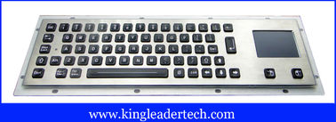 Panel Mount Illuminated Metal Keyboard With 65 Backlight Keys And Integrated Touchpad