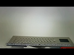 Panelmount robusto teclado de aço inoxidável de computador industrial com touchpad integrado