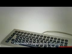 Teclado de escritório de aço inoxidável de metal iluminado com cabo reforçado