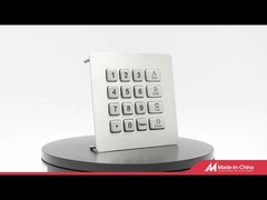 teclado de metal montado no painel