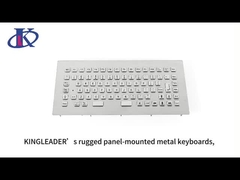 Mini teclado industrial em aço inoxidável 304 de alta resistência a vandalismo com 64 teclas