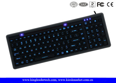 comprar Longa vida preta lavável da relação de USB do teclado do silicone do Super Slim IP68 online manufacture