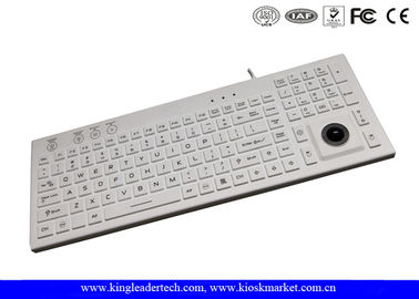 comprar Teclado branco do silicone do luminoso do FCC do CE feito sob encomenda com Trackball online manufacture