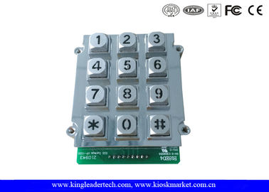 comprar Teclado numérico liga de zinco do metal de 12 chaves com luminoso azul, conector de PIN do teclado numérico 9 da prova do vândalo online manufacture