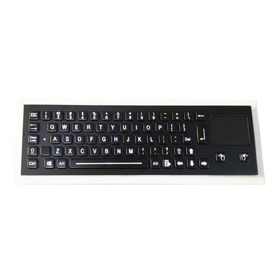 comprar Electroplated Black Rugged Vandalproof IP65 painel compacto iluminado montado teclado de aço inoxidável com touchpad. online manufacture