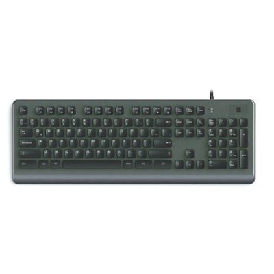 comprar teclado de plástico USB com leitor de impressões digitais teclas de função teclas multimídia e teclas numéricas online manufacture