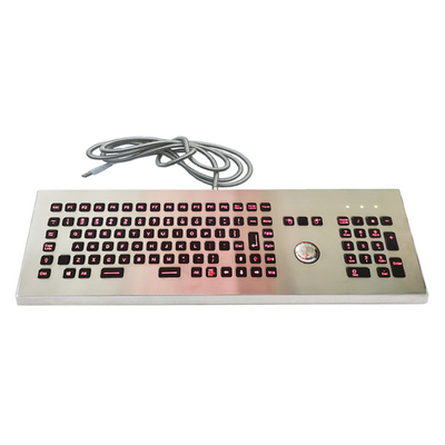 comprar Teclado Robusto de Mesa Retroiluminado, à Prova d'Água e Vandalismo, com Trackball Óptico Integrado e Teclado Numérico online manufacture