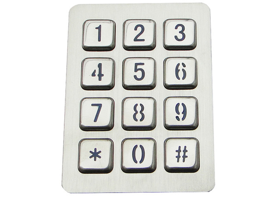 comprar do teclado numérico retroiluminado do metal da matriz 3X4 prova líquida 20mA com 12 chaves retroiluminadas online manufacture