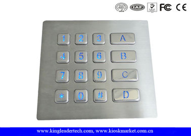 comprar Teclado Backlit áspero do metal com 16 chaves para o sistema do controlo de acessos da segurança online manufacture