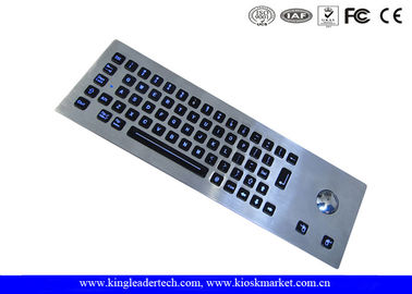 comprar Teclado iluminado montagem do metal do painel altamente resistente com Trackball óptico online manufacture