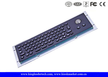 comprar 66 chaves enegrecem o painel traseiro de liga de alumínio do teclado do metal com Trackball óptico online manufacture