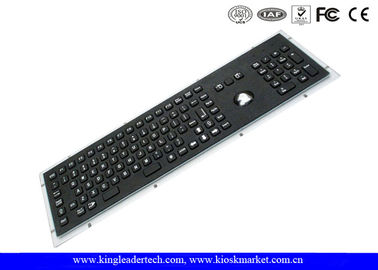 comprar Teclado preto de aço inoxidável da montagem do painel com chaves de função e o Trackball óptico online manufacture