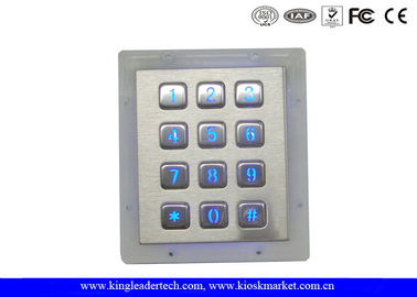 comprar Teclado Backlit numérico do metal da montagem do painel com 12 chaves iluminadas para o sistema do controlo de acessos online manufacture