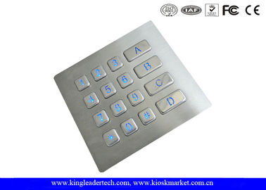comprar Chaves Backlit iluminadas numéricas do teclado 16 do metal para o sistema do controlo de acessos da segurança online manufacture