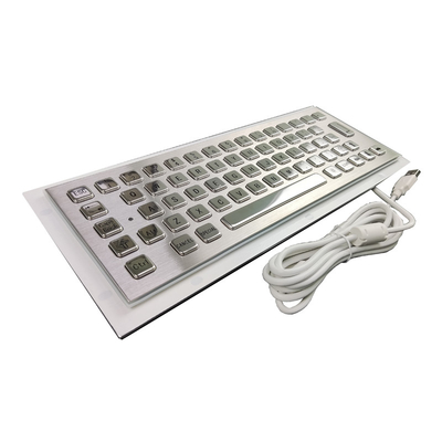 Teclado industrial de aço inoxidável com 64 teclas personalizadas