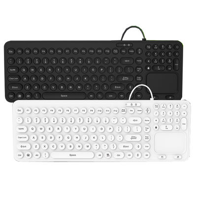 Teclado Retroiluminado IP68 Lavável Militar Médico Industrial com Teclas de Função, Teclado Numérico e Touchpad