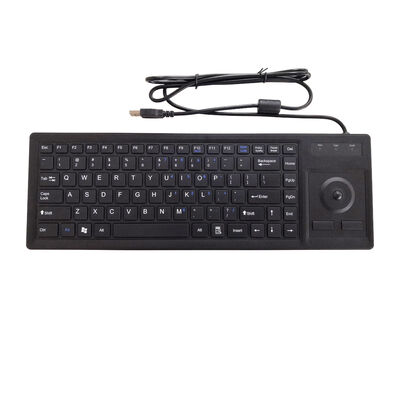 teclado industrial IP65 à prova d'água com 87 teclas e mini trackball para ambientes adversos