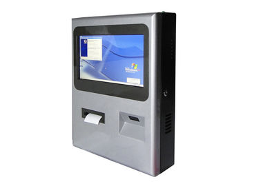 Wallmount Interactive IR Touchscreen Kiosk com código QR e leitor de código de barras e impressora térmica